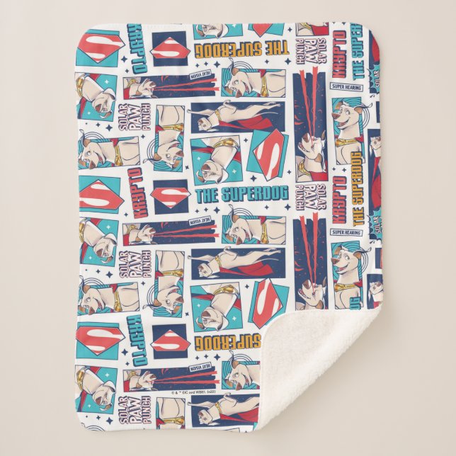 Cobertor Sherpa Padrão do painel de músicas Krypto (Frente)