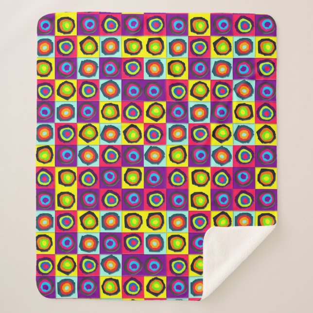 Cobertor Sherpa padrão dos círculos (Frente)