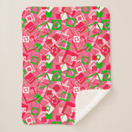 Cobertor Sherpa Padrão dos quadrados retrorreflectores