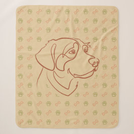 Cobertor Sherpa Padrão Dourado Retriever