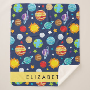 Cobertor Sherpa Padrão Espacial, Planetas, Estrelas, Cosmos, Seu N