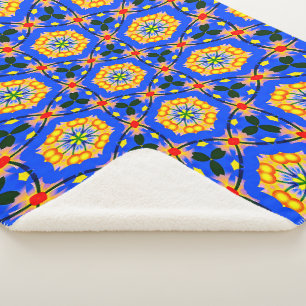 Cobertor Sherpa Padrão estético floral
