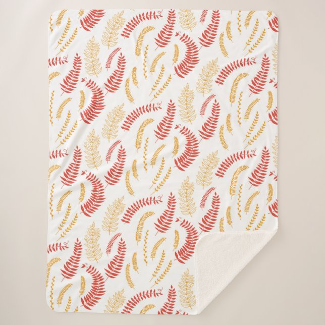 Cobertor Sherpa Padrão floral (Frente)