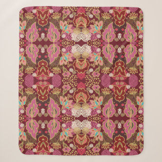 Cobertor Sherpa Padrão floral caótico sem costura