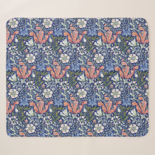 Cobertor Sherpa Padrão Floral Compton 1896 Azul Fundo Morris