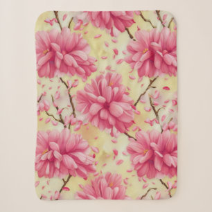 Cobertor Sherpa "Padrão Floral do Flor do Blossom de Cereja"