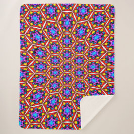 Cobertor Sherpa Padrão Floral Elegante Abstrato
