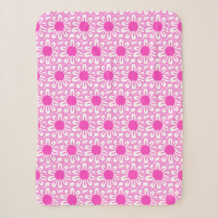 Cobertor Sherpa Padrão floral fofo de fundo