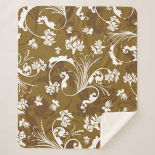 Cobertor Sherpa Padrão floral sem costura. abstrato,arte,fundo,b