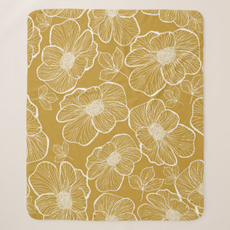 Cobertor Sherpa Padrão floral uniforme de abstrato. Grupo de trás