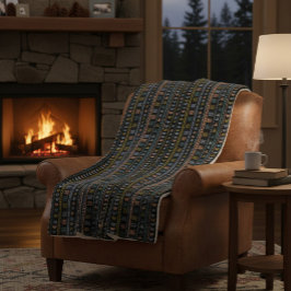 Cobertor Sherpa Padrão Folclórico escandinavo Atira Panela