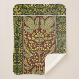 Cobertor Sherpa Padrão Folha Antiquado Sherpa Blanket