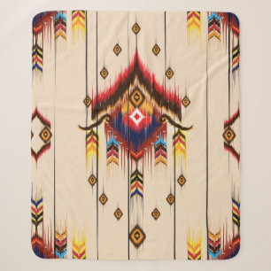 Cobertor Sherpa padrão geométrico abstrato, geométrico de Ikat