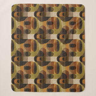 Cobertor Sherpa Padrão Geométrico Dark Mid Century (3)