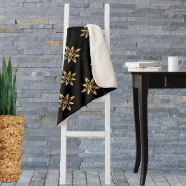 Cobertor Sherpa Padrão Geométrico de Repetição da Flor Petal Semel