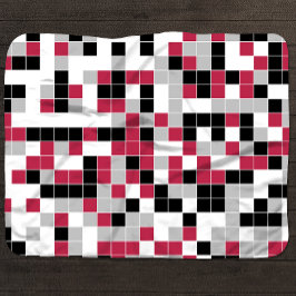 Cobertor Sherpa Padrão Geométrico Magenta Moderno