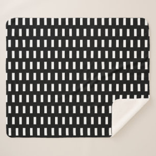 Cobertor Sherpa Padrão Geométrico Preto e Branco do Pré-Disque