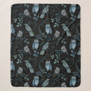 Cobertor Sherpa Padrão intricado floral e paisley