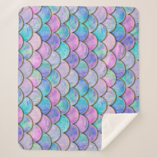 Cobertor Sherpa Padrão Japonês de Escala de Sereia