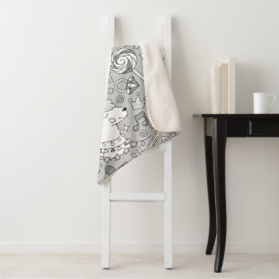 Cobertor Sherpa padrão lama 4