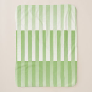 Cobertor Sherpa Padrão Listrado Verde Branco