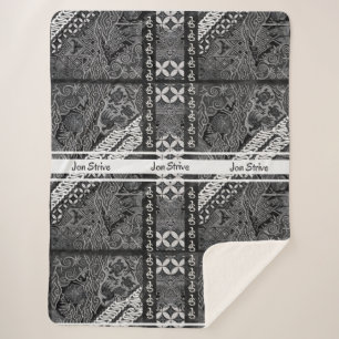 Cobertor Sherpa Padrão moderno de BATIK