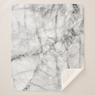 Cobertor Sherpa Padrão na textura do chão de mármore branco e nas
