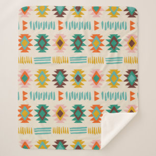 Cobertor Sherpa Padrão Nativo Americano Navajo