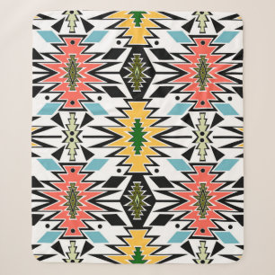 Cobertor Sherpa Padrão ornamental africano tribal sem costura