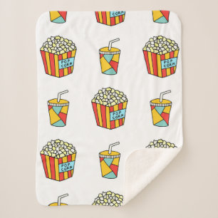 Cobertor Sherpa Padrão perfeito brilhante com comida para ver o m