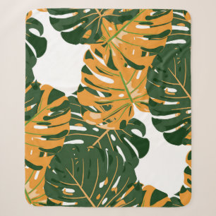 Cobertor Sherpa Padrão perfeito com a floresta tropical havaiana.