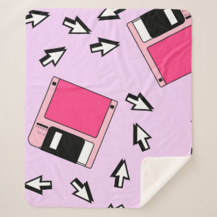 Cobertor Sherpa Padrão perfeito com disquete colorido em vapor