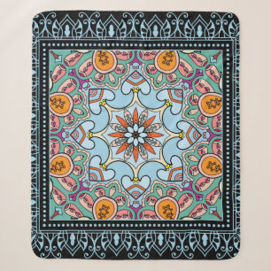 Cobertor Sherpa Padrão perfeito de mandala étnica tribal