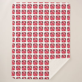 Cobertor Sherpa Padrão Pinkish vermelho