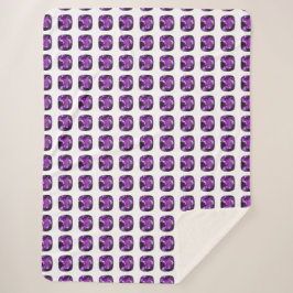 Cobertor Sherpa Padrão Roxo