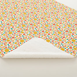 Cobertor Sherpa Padrão saudável de toranja de Citrus laranja