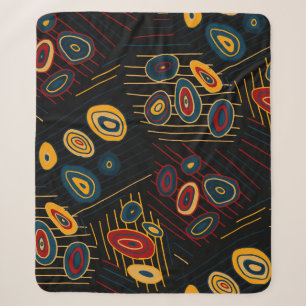 Cobertor Sherpa Padrão sem costura com rabiscos abstrato modernos.