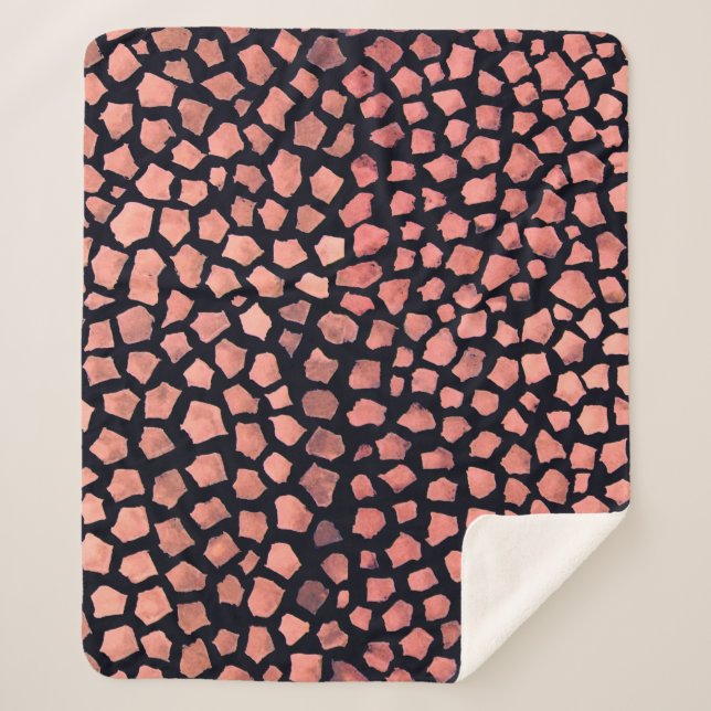 Cobertor Sherpa Padrão sem costura da pele da África (Frente)