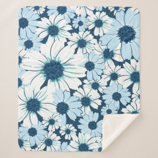 Cobertor Sherpa Padrão sem costura floral/padrão textual de flor, 