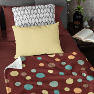 Cobertor Sherpa Padrão Sensível de Vetor de Bolinhas Disperso Inig