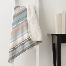 Cobertor Sherpa Padrão Striped Elegante Sherpa Blanket