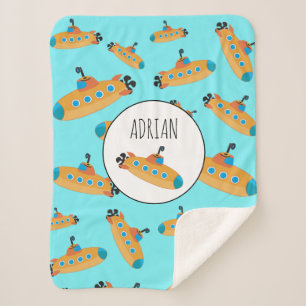 Cobertor Sherpa Padrão Submarino Cute