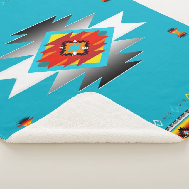 Cobertor Sherpa Padrão Sudoeste 8, cores variáveis (3/4)