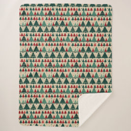 Cobertor Sherpa Padrão Tradicional do Knit de Suéter de Árvore Nat