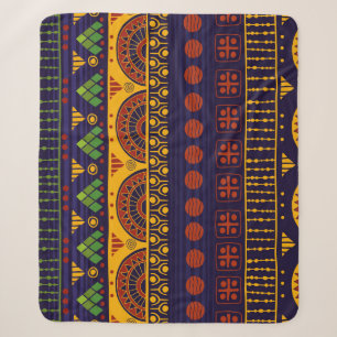 Cobertor Sherpa Padrão tribal, versátil para vários usos.