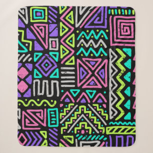Cobertor Sherpa padrão uniforme com linhas de abstrato. geométric