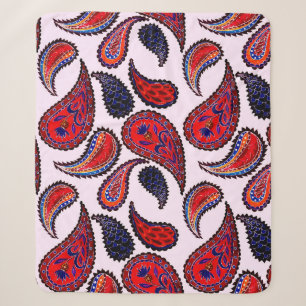 Cobertor Sherpa Padrão uniforme criativo com paisley desenhado à m
