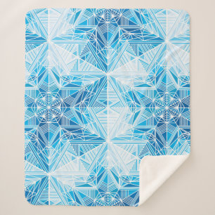 Cobertor Sherpa padrão uniforme de flocos de neve de estrela abst