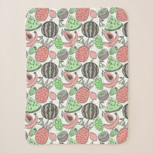 Cobertor Sherpa padrão uniforme de fruta padrão da superfície da