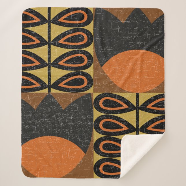 Cobertor Sherpa padrão uniforme no estilo de design escandinavo. R (Frente)